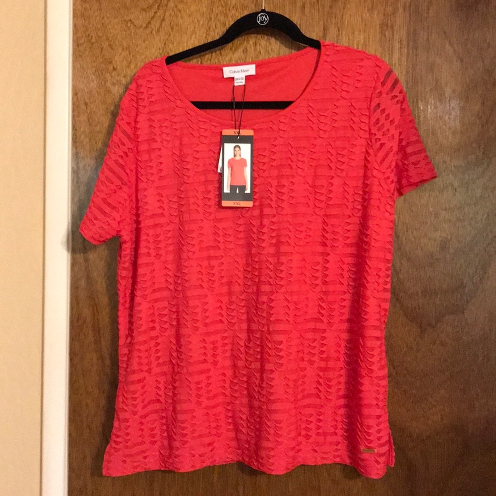 Calvin Klein watermelon Blouse in XXL.